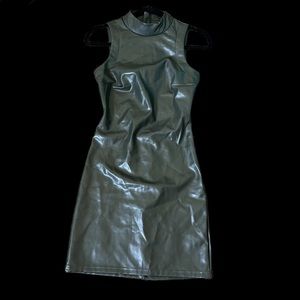 chinese dress ladies Roxy Leather Dress – Retrofete main image 0
